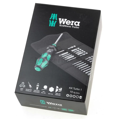 Wera Kraftform Kompakt Turbo 1 áttételes csavarhúzó készlet colos