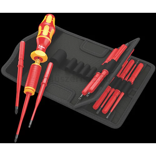 Wera Kraftform Kompakt VDE 15 Torque Extra Slim szigetelt nyomaték csavarhúzó készlet