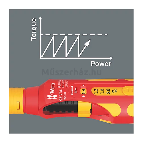 Wera 7508 VDE szigetelt Kraftform Safe-Torque Speed nyomaték csavarhúzó 0.4...2.0 Nm