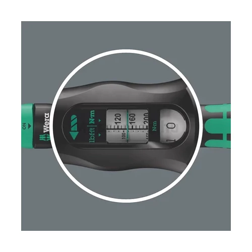 Wera Click-Torque Lock C 3 nyomatékkulcs irányváltóval, 1/2