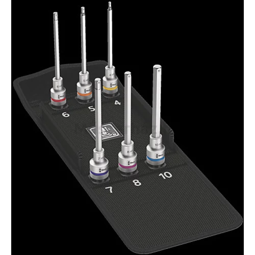 Wera 8740 C HF 2 Zyklop Bit Socket Set, gépi dugókulcs készlet szerszámtartó funkcióval 6 db, 1/2