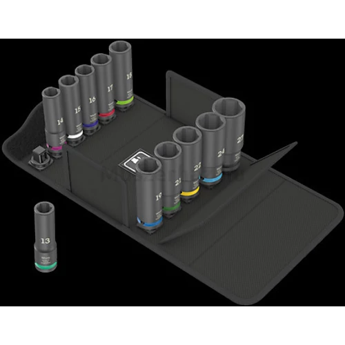 Wera 8790 C Impaktor Deep Set 1, gépi dugókulcs készlet 11 db, 1/2