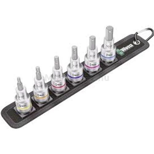 Wera Belt C 2 Zyklop In-Hex-Plus Bit Socket Set HF, gépi dugókulcs imbusz készlet 6 db, 1/2