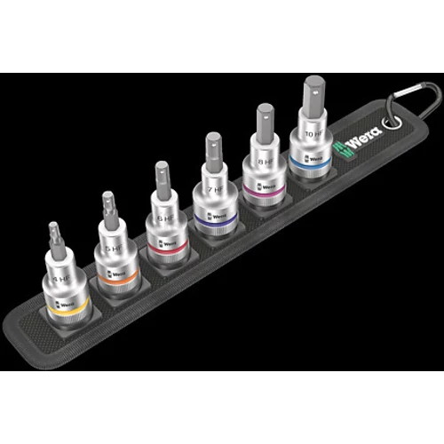 Wera Belt C 2 Zyklop In-Hex-Plus Bit Socket Set HF, gépi dugókulcs imbusz készlet 6 db, 1/2