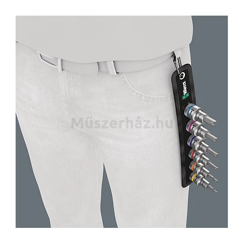 Wera Belt C 2 Zyklop In-Hex-Plus Bit Socket Set HF, gépi dugókulcs imbusz készlet 6 db, 1/2