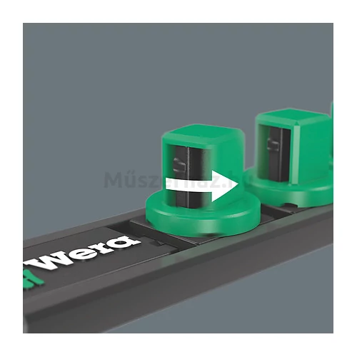 Wera Magnetic Socket Rail C 4 Zyklop Socket Set, gépi dugókulcs készlet 9 db, 1/2