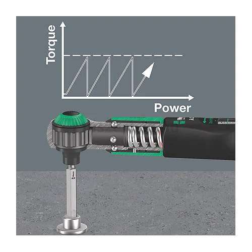 Wera Safe-Torque A 2 Set 1 nyomatékkulcs készlet dugókulcsokkal és irányváltóval 1/4