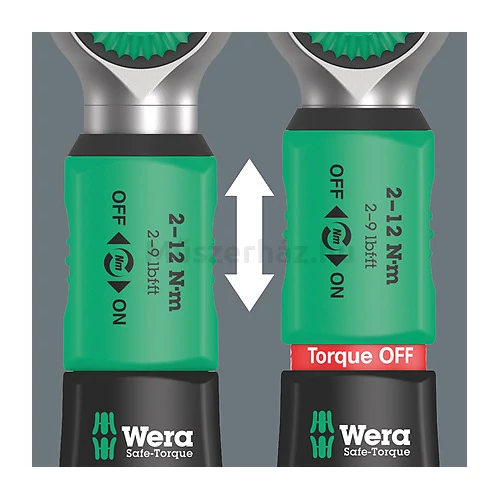 Wera Safe-Torque A 2 Set 1 nyomatékkulcs készlet dugókulcsokkal és irányváltóval 1/4