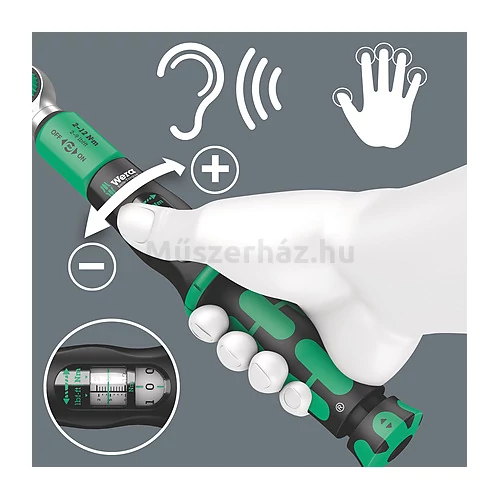 Wera Safe-Torque A 2 Set 1 nyomatékkulcs készlet dugókulcsokkal és irányváltóval 1/4