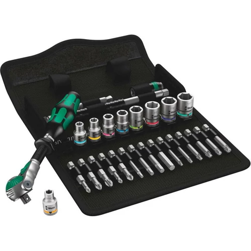 Wera 8100 SA 9 Zyklop Speed Rachet Set collos racsnis szerszámkészlet, 28 db