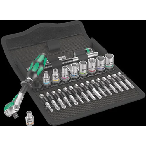 Wera 8100 SA 9 Zyklop Speed Rachet Set collos racsnis szerszámkészlet, 28 db