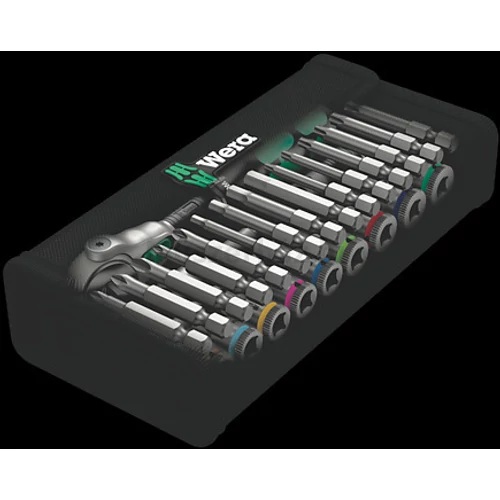 Wera 8100 SA 9 Zyklop Speed Rachet Set collos racsnis szerszámkészlet, 28 db