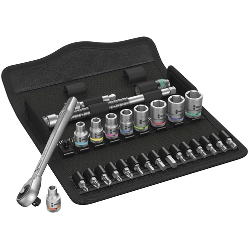 Wera 8100 SA 10 Zyklop Metal Rachet Set fém áttolós racsnis szerszámkészlet, 28 db
