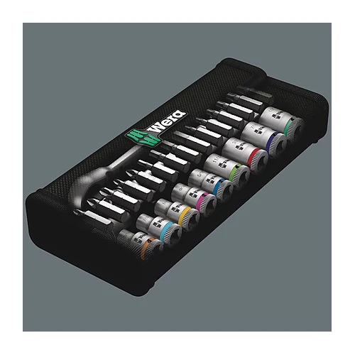 Wera 8100 SA 10 Zyklop Metal Rachet Set fém áttolós racsnis szerszámkészlet, 28 db