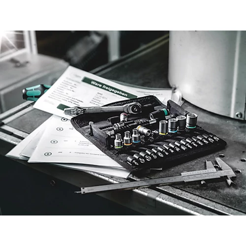 Wera 8100 SA 10 Zyklop Metal Rachet Set fém áttolós racsnis szerszámkészlet, 28 db