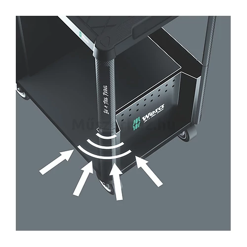 Wera 9700 szerszámos kocsi 94 db szerszámmal