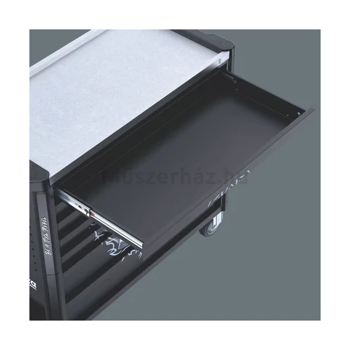 Wera 9702 Stainless XXL 2, szerszámos kocsi 202 db szerszámmal