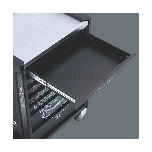 Wera 9705 Stainless 1, szerszámos kocsi 177 db szerszámmal