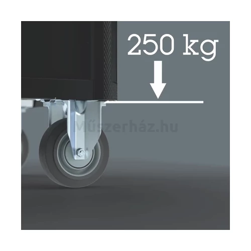 Wera 9702 Stainless XXL 2, szerszámos kocsi 202 db szerszámmal