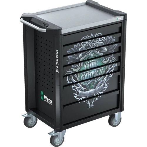 Wera 9705 Stainless 1, szerszámos kocsi 177 db szerszámmal