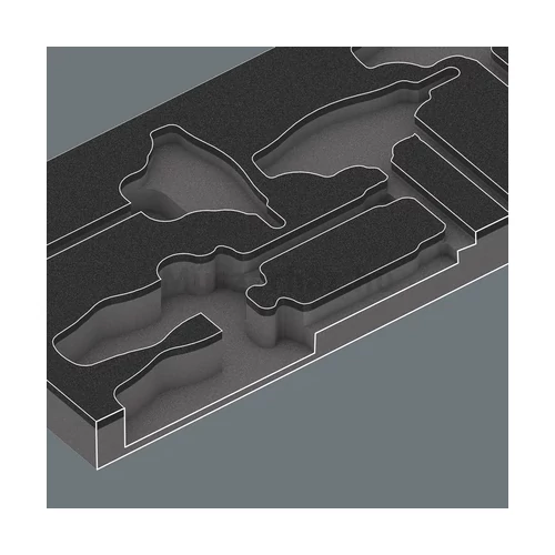 Wera 9713 Foam Insert Hex Scredriver Set 1, imbusz csavarhúzó készlet, metrikus, 12 db
