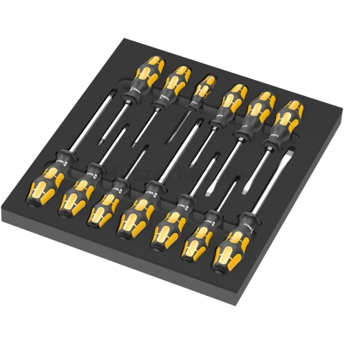 Wera 9714 Foam Insert The Chisel Screwdriver Set 1, véső-csavarhúzó készlet, metrikus, 13 db