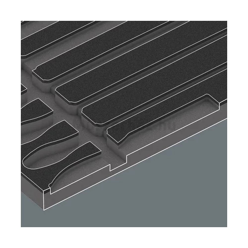 Wera 9783 Foam Insert Pferd File Set 1, reszelő készlet, metrikus, 6 db