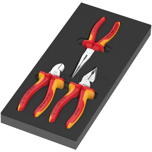 Wera 9784 Foam Insert KNIPEX Pliers Set VDE 1, szigetelt fogókészlet, 3 db