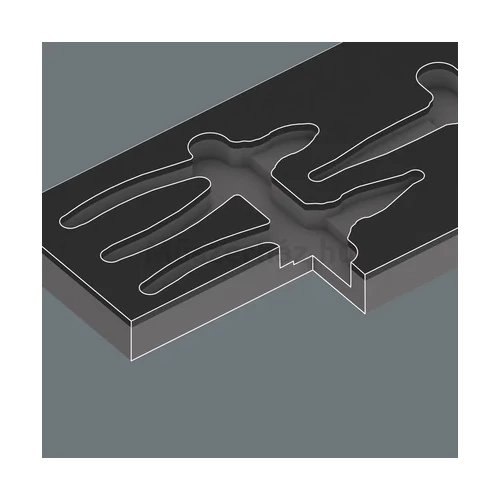 Wera 9784 Foam Insert KNIPEX Pliers Set VDE 1, szigetelt fogókészlet, 3 db