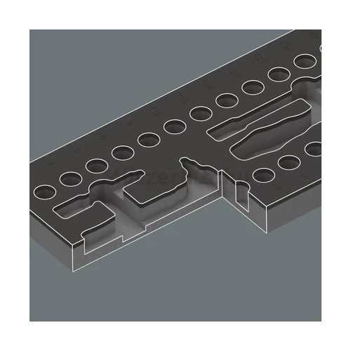 Wera 9827 Foam Insert 8007 A VDE Zyklop VDE ratchet set 1 habtálca