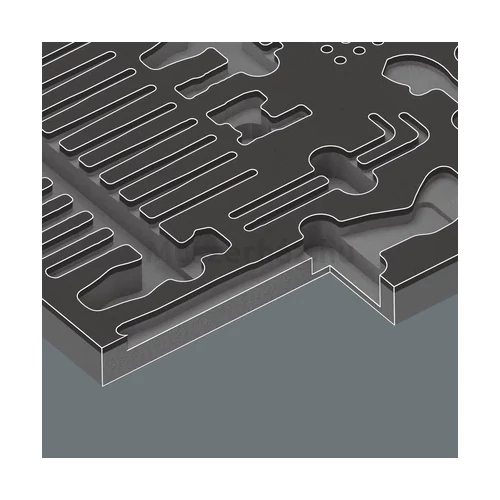 Wera 9853 Foam Insert Kraftform Kompakt Maintenance Set 1 habtálca