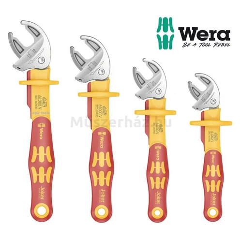 Wera 6004 Joker VDE 4 Set 1 - szigetelt önbeállító villáskulcs készlet 7-19 mm