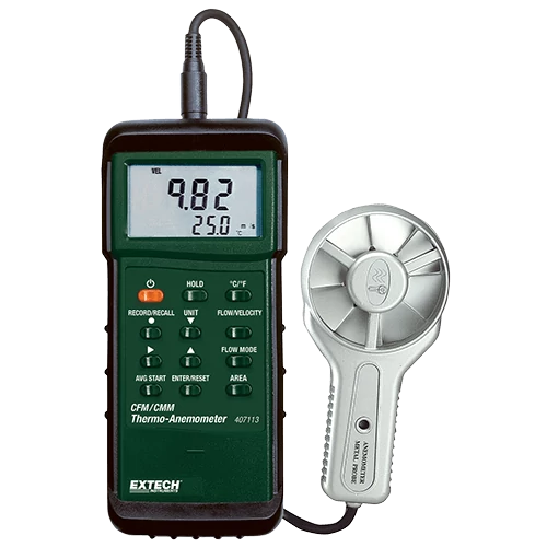 Extech 407113 Légsebességmérő, fém lapátkerékkel