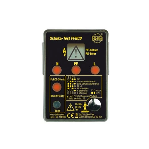 Amprobe 9080D fali 230V-os aljzat RCD/Fi relé teszter védőföld vizsgálathoz