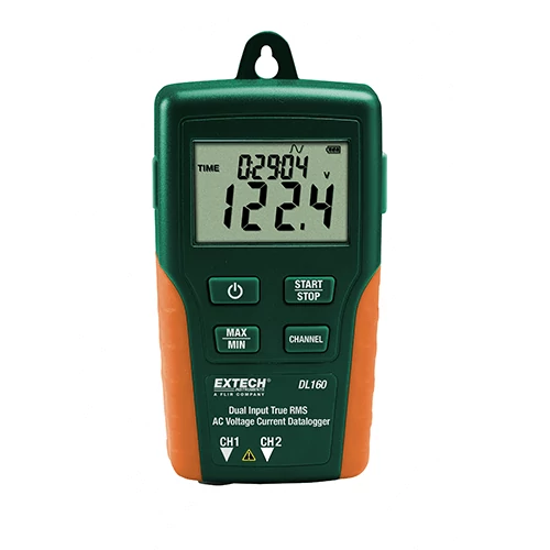 Extech DL160	2 csatornás TrueRMS AC feszültség és áram adatgyűjtő