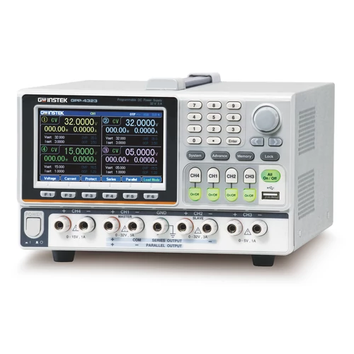 GW Instek GPP-4323 CH1 és CH2 2x32V és 2x3A, CH3 5V-1A, CH4 15V-1A programozható 4 csatornás, trafós tápegység