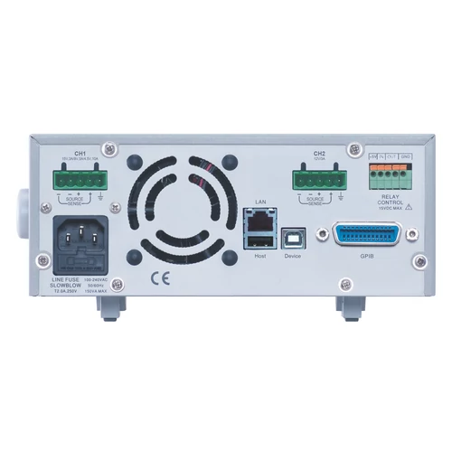 GW Instek PPH-1510D CH1 0-15V-3A vagy 0-9V-5A, hátsó kimenet 0-4.5V-10A CH2 0-12V-3A, 2 csatornás, kapcsoló üzemű tápegység