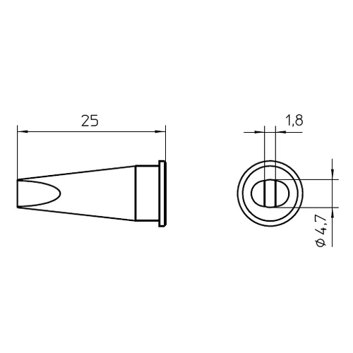 Weller LHT D forrasztócsúcs 4.7mm