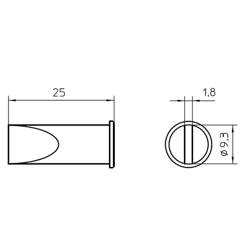Weller LHT F forrasztócsúcs 9.3mm