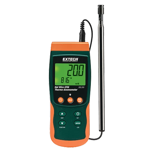 Extech SDL350 Hődrótos légsebességmérő, CMM, Adatgyűjtő