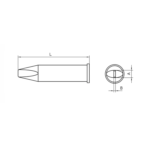 Weller XHT D forrasztócsúcs 5.0x1.2 mm
