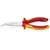 KNIPEX 26 26 200 T Fél-kerek csőrű fogó vágóéllel (gólyacsőr fogó), krómozott, VDE, 200 mm
